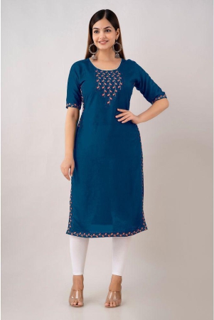 kapadia-teal-rayon-womens-straight-kurti-pack-of-1-none