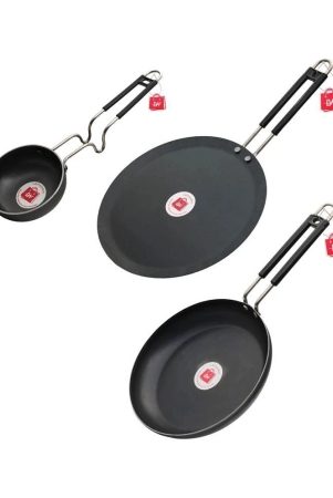 lazywindow-black-iron-no-coating-cookware-sets-set-of-3-