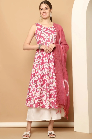 printed-pink-flowers-flared-kurta-pallazos-dupatta-set-l-pink