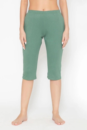 womens-plain-knitted-capri-green-myrtle-l