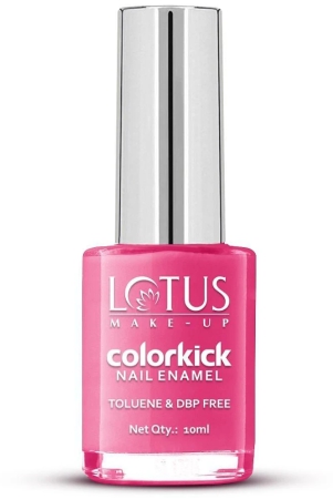 lotus-make-up-colorkick-nail-enamel-pink-flirt-919-chip-resistant-glossy-finish-10ml