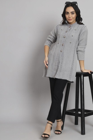 ewoolsin-woollen-round-neck-womens-buttoned-cardigans-grey-none