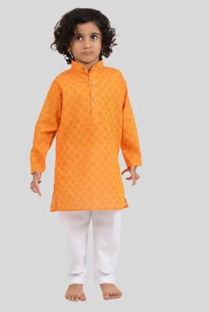 maharaja-orange-cotton-boys-kurta-with-pyjama-pack-of-1-none