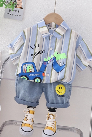 dino-driver-boys-shirt-and-shorts-set-blue-3-4-years-m