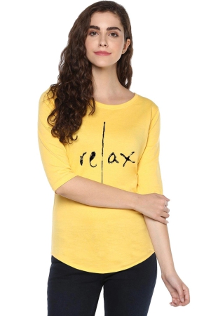 womens-34u-relax-printed-yellow-color-tshirts-yellow-x-large-100-bio-wash-cotton