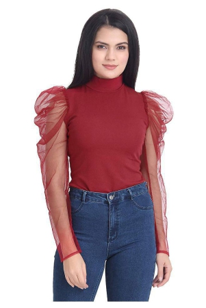 saakaa-poly-viscose-regular-tops-maroon-xs