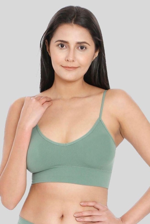 ilraso-green-cotton-blend-removable-padding-womens-sports-bra-pack-of-1-none