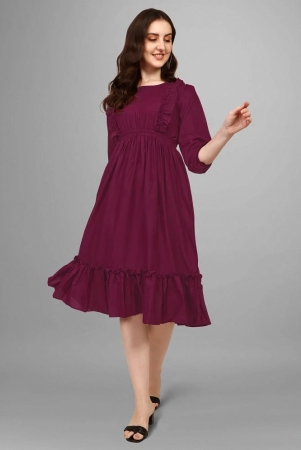 jash-creation-polyester-solid-knee-length-womens-fit-flare-dress-wine-pack-of-1-none