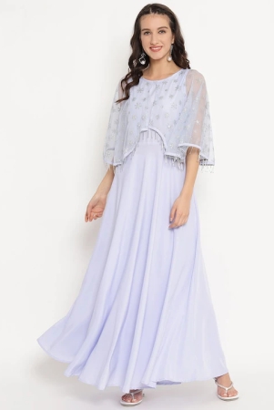 women-blue-silver-printed-maxi-dress