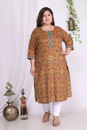 swasti-cotton-printed-straight-womens-kurti-mustard-pack-of-1-none