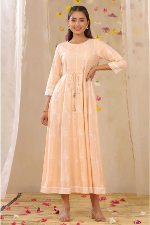 juniper-rayon-peach-fit-and-flare-dress-single-none