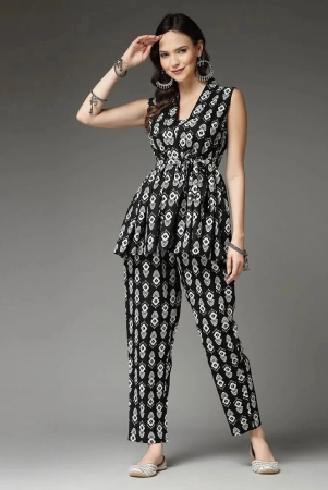 stylum-black-printed-pant-top-set-none