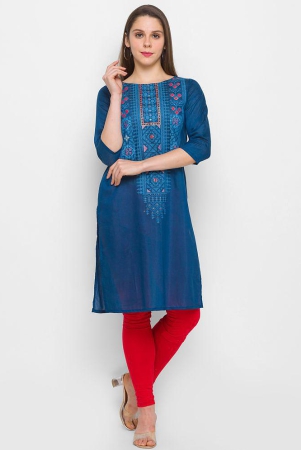 globus-blue-viscose-womens-straight-kurti-pack-of-1-none