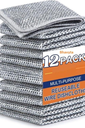 bhavyta-wire-dishwashing-rags-for-wet-and-dry-dishwash-bar-non-scratch-scrubbing-pads-12-pack-100-g