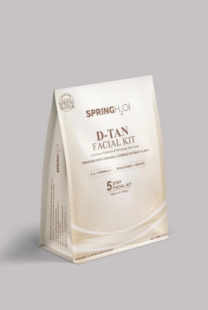 spring-h2o-d-tan-facial-kit-5-step-formula-enriched-with-organic-licorice-extract-aha-brightening-repair-all-skin-types