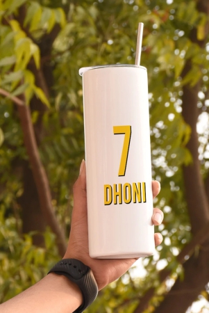 indigifts-dhoni-tumbler-with-lid-and-steel-straw-590-mlinsulated-steel-bottle-for-school-office-home-gymcold-hot-beveragesdent-scartch-proofsafe-for-kidswhite