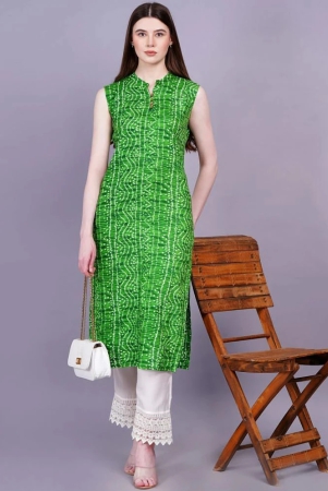 highlight-fashion-export-cotton-printed-straight-womens-kurti-green-pack-of-1-none