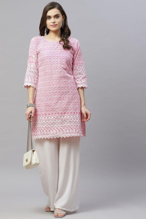 miravan-pink-cotton-womens-straight-kurti-pack-of-1-none