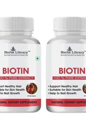 herbs-library-biotin-capules-for-hair-growth-skin-and-nails-60-capsules-each-pack-of-2