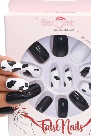 printed-short-square-nails-nail-kit-included-black