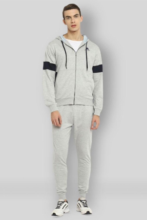 OFF LIMITS - Light Grey Cotton Blend Regular Fit Solid Mens Sports Tracksuit ( Pack of 1 ) - S