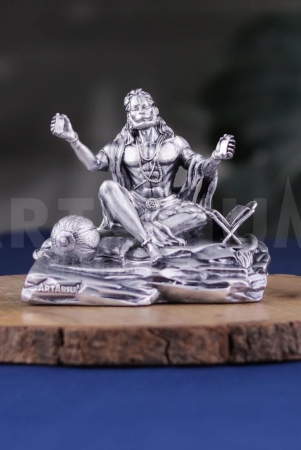 artarium-bhaktimay-hanuman-ji-murti-hanuman-idol-hanuman-murti-statue-lord-hanuman-murti-for-omeoffice-temple-silver-color-pack-of-1