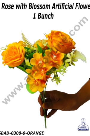 cake-decor-rose-with-blossom-artificial-flower-for-cake-decoration-1-bunch-orange