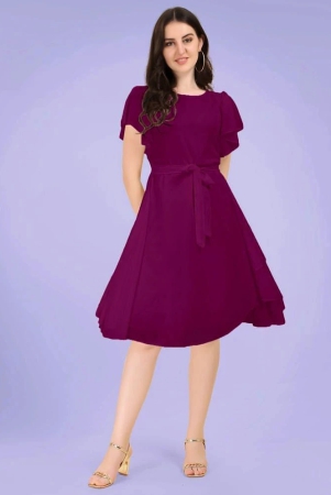 jash-creation-georgette-solid-knee-length-womens-fit-flare-dress-magenta-pack-of-1-none