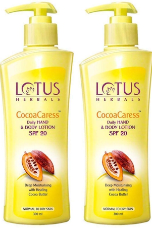 lotus-herbals-cocoacaress-daily-hand-body-lotion-with-cocoa-butter-spf-20-300ml-pack-of-2