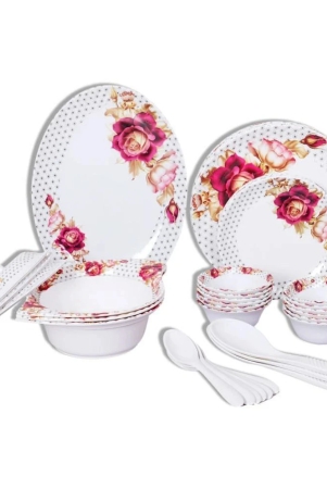 homepro-red-rose-design-multicolor-melamine-dinner-set-pack-of-36-multicolor