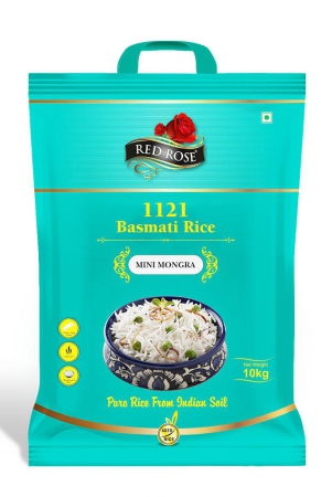 Red Rose Mini Mongra Basmati Rice, Naturally Aged, Perfect for Everyday Use, 10 KG