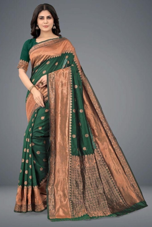 om-shantam-sarees-green-art-silk-saree-with-blouse-piece-pack-of-1-green