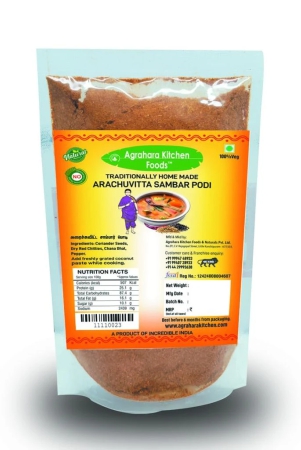 agrahara-kitchen-foods-arachuvitta-sambar-powder-mix-sambhar-masala-podi-homemade-south-indian-sambar-200gm