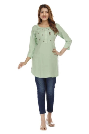 jc4u-green-rayon-womens-straight-kurti-pack-of-1-l