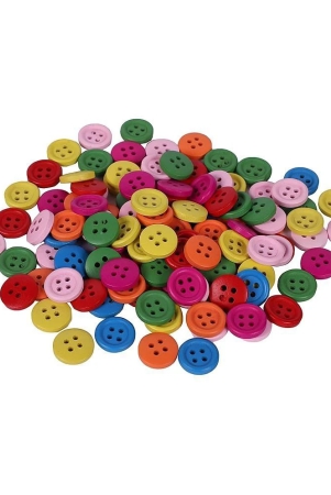 vardhman-wooden-colorful-craft-buttons-set-of-30-275-cm-1-inch-diameter-with-4-holes