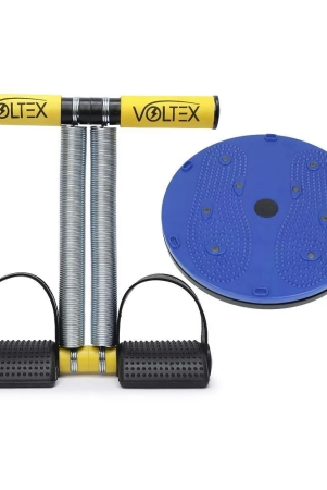 voltex-yellow-double-spring-tummy-trimmer-with-tummy-twister-for-abs-exerciserbody-toner-and-fat-buster-for-men-and-women-multi-color