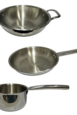 dynamic-store-dynore-stainless-steel-thick-gauge-set-of-3-triply-cookware-set-kadaisaucepanfrypan-with-riveted-sturdy-handle-and-lid-induction-and-gas-stove-friendly