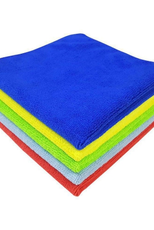 softspun-microfiber-cloth-5-pcs-40x40-cms-340-gsm-multicolor-thick-lint-streak-free-multipurpose-cloths-automotive-microfibre-towels-for-car-bike-cleaning-polishing-washing-det