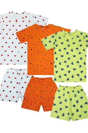 diaz-multicolor-cotton-boys-t-shirt-shorts-pack-of-3-none