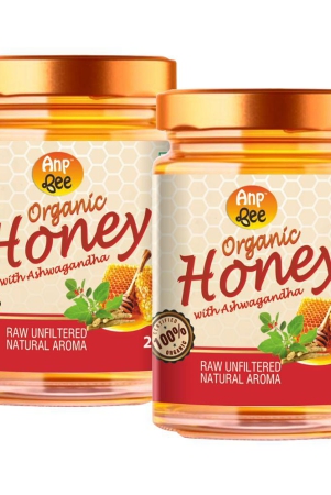 anp-bee-100-pure-organic-honey-ashwagandha-honey-250-g-pack-of-2