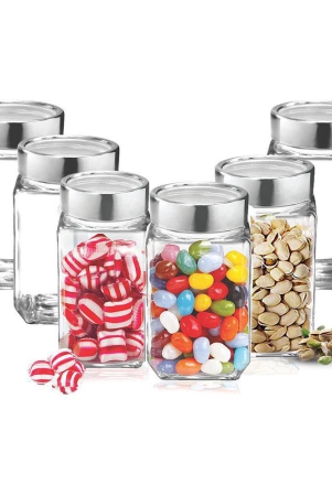 treo-by-milton-cube-storage-glass-jar-set-of-6-310-ml-each-transparent-transparent