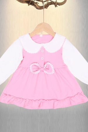 baby-bow-cotton-full-sleeves-dress-pink-2-3-years