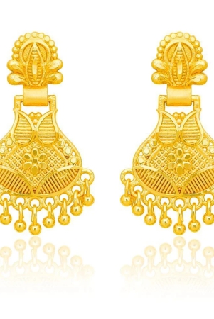 LUV FASHION Golden Chandbalis Earrings ( Pack of 1 ) - Golden