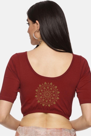 women-back-printed-stretchable-blouse-u014-maroon-4x-large