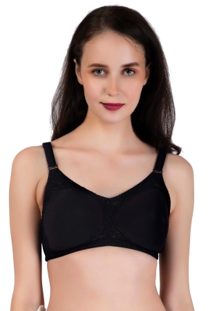 lacyluxe-seamless-padded-bra-women-full-coverage-lightly-padded-bra-32b-black-nylon-non-stretch-net