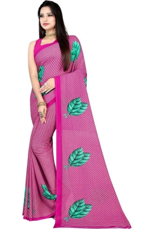 leelavati-pink-georgette-saree-with-blouse-piece-pack-of-1-pink