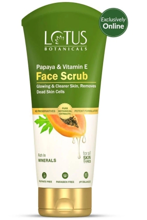 Lotus Botanicals Papaya & Vitamin E Face Scrub 100g