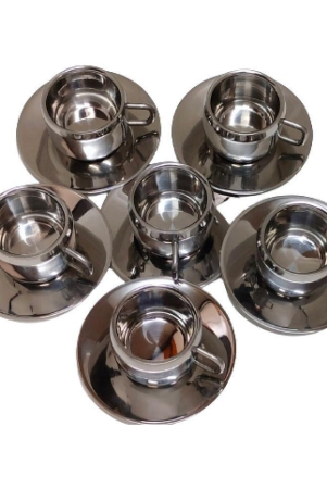 dynore-silver-steel-tea-set-pack-of-6-silver