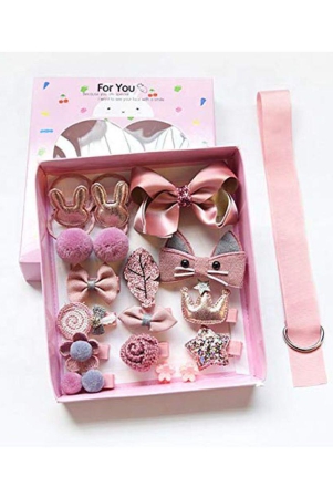 fok-set-of-18-pieces-fancy-headwear-acessories-for-baby-girlstoddlers-pink