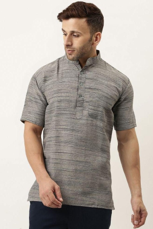 kloset-by-riag-grey-cotton-mens-shirt-style-kurta-pack-of-1-none